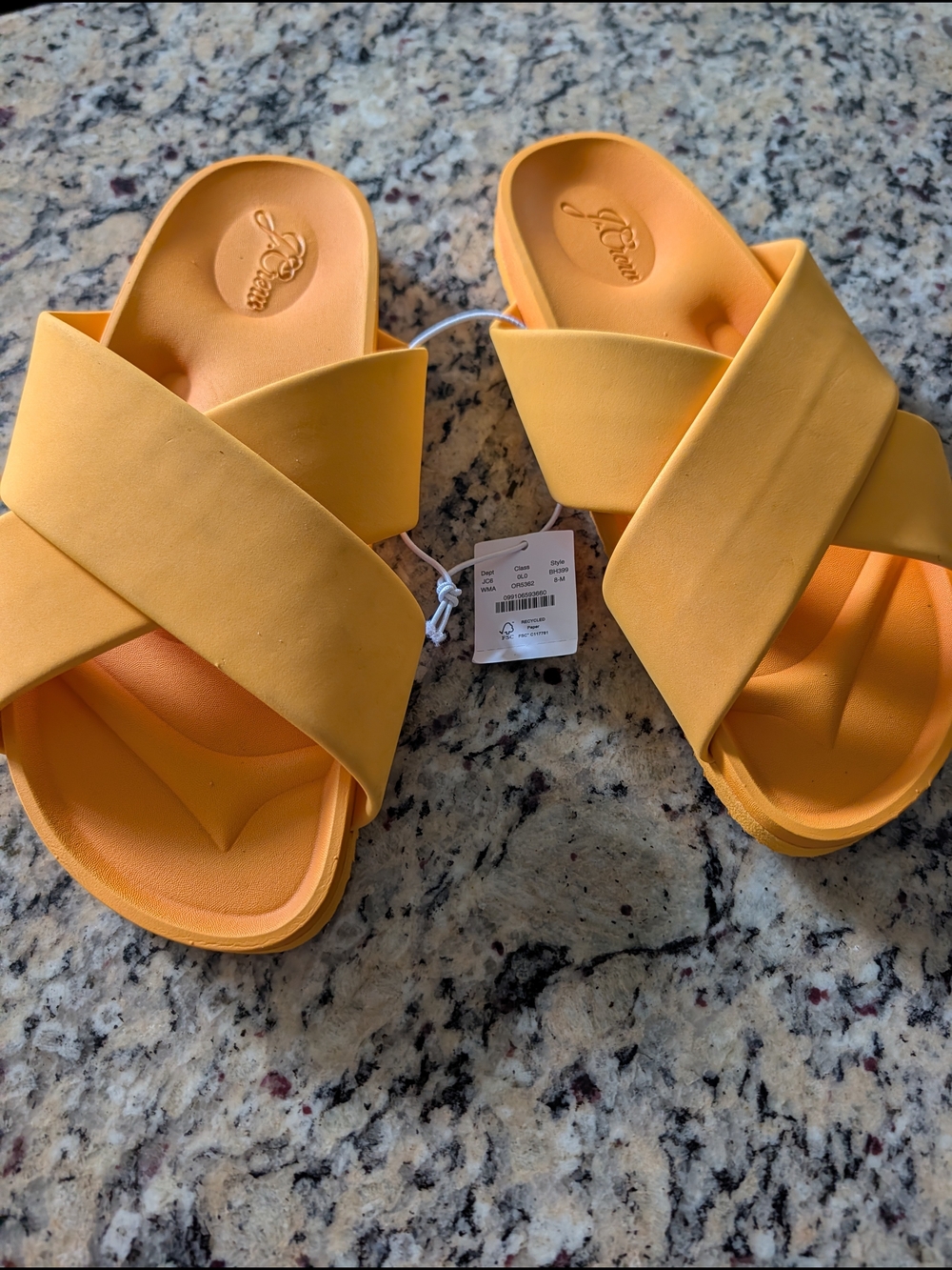 J Crew Light Tangerine Criss Cross Sandals~NWT's Sz 8